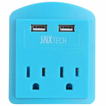JinxTech 2-Outlet Wall Tap with Dual USB
