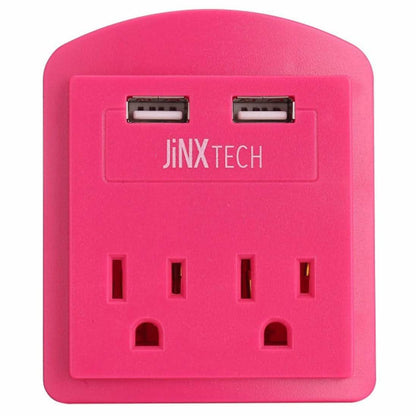 JinxTech 2-Outlet Wall Tap with Dual USB