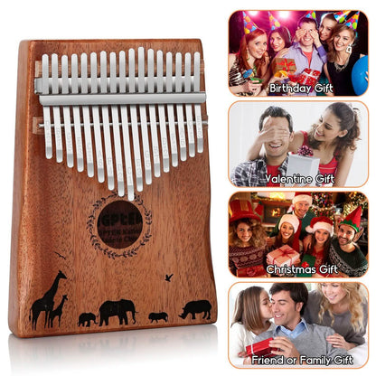 Kalimba 17 Keys Thumb Piano with Tuning Hammer