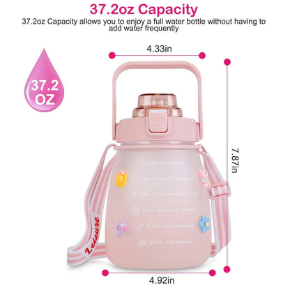 Kawaii Water Bottle with Straw