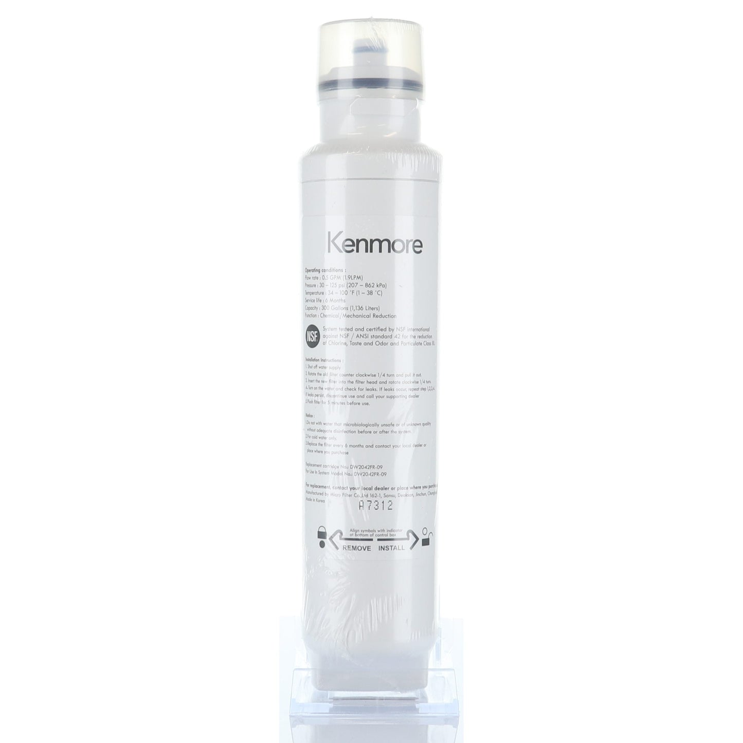 Kenmore 60199-0006802-00 Refrigerator Water Filter