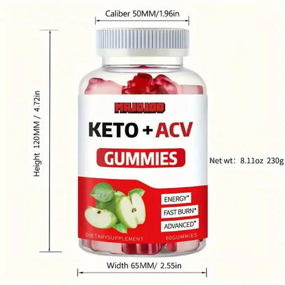 KETO +ACV Gummies Apple Cider Vinegar & B12