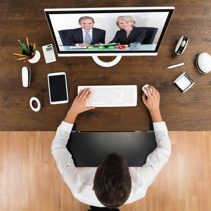 Keyboard Mouse Tray Under Desk Retractable Slide Out Drawer with C Clamp