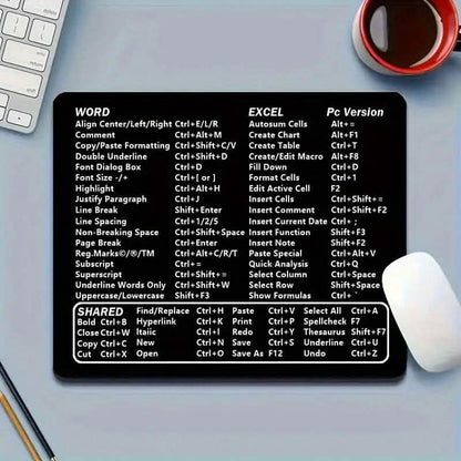 Keyboard Shortcuts Mouse Pad for Microsoft Word and Excel (PC Windows)
