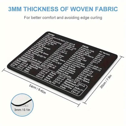 Keyboard Shortcuts Mouse Pad for Microsoft Word and Excel (PC Windows)