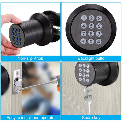 Keyless Smart Lock Digital Door Lock with Keypad & Spare Keys