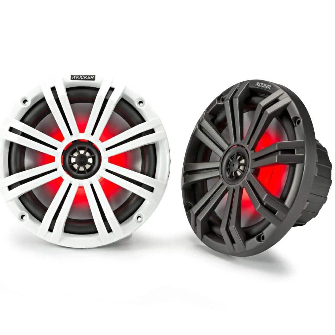 Kicker Pair 45KM84L 8" 600 Watt Marine Boat Waterproof Speakers (Refurbished)