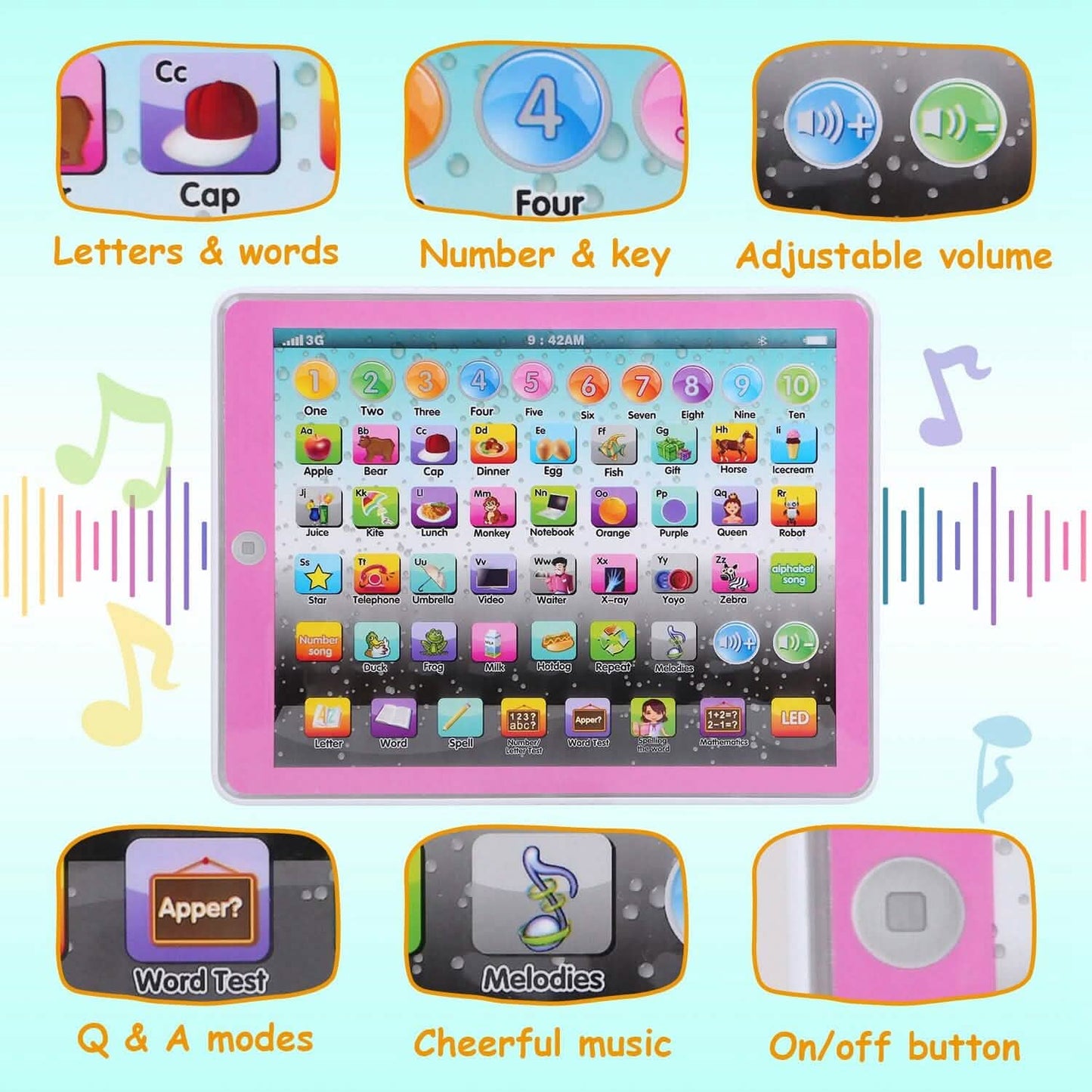 Kid Baby Toddler Educational Tablet Toy