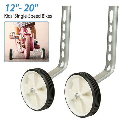 Kids Bicycle Training Wheels Adjustable for 12"-20" Bike