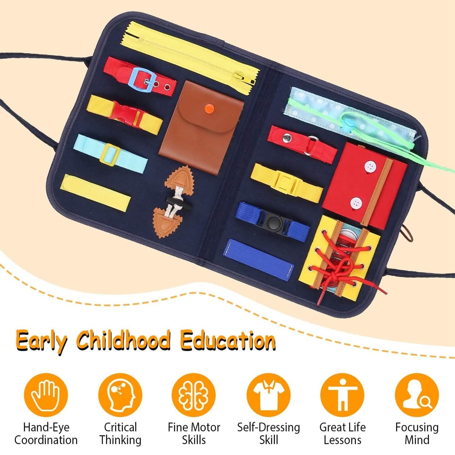 Kids Busy Board Sensory Activity Board Preschool Learning Toys