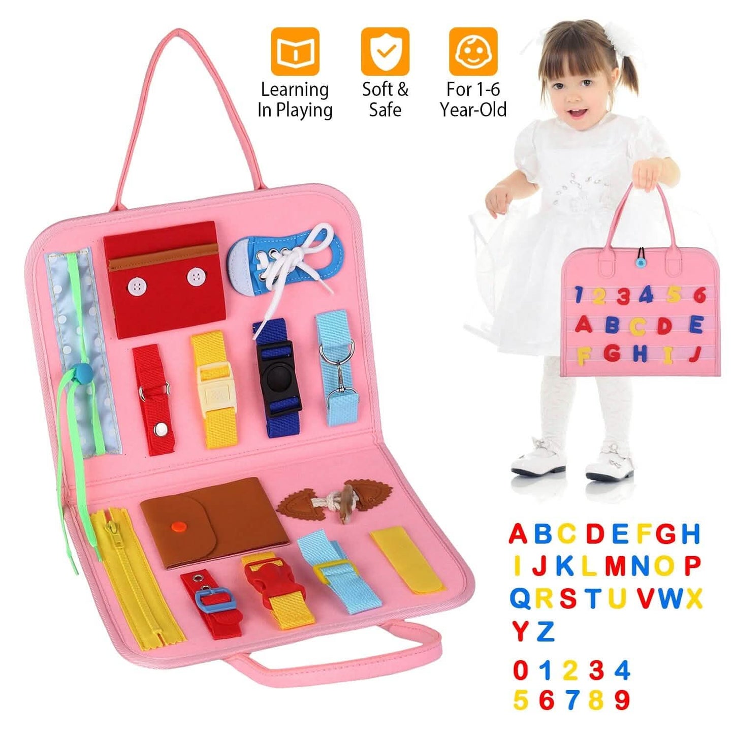 Kids Busy Board Sensory Activity Board Preschool Learning Toys