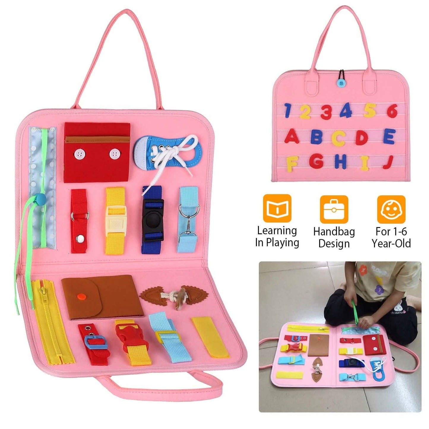 Kids Busy Board Sensory Activity Board Preschool Learning Toys