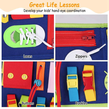 Kids Busy Board Sensory Activity Board Preschool Learning Toys