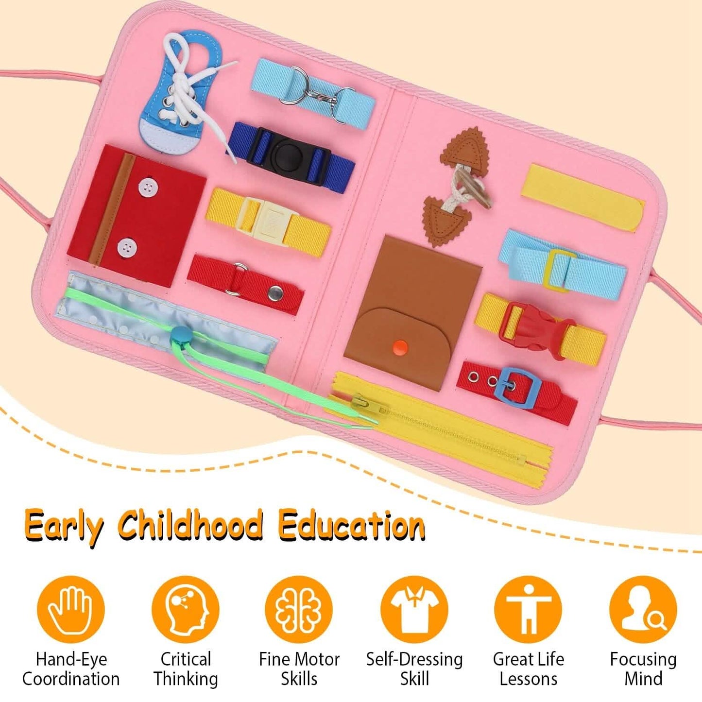 Kids Busy Board Sensory Activity Board Preschool Learning Toys