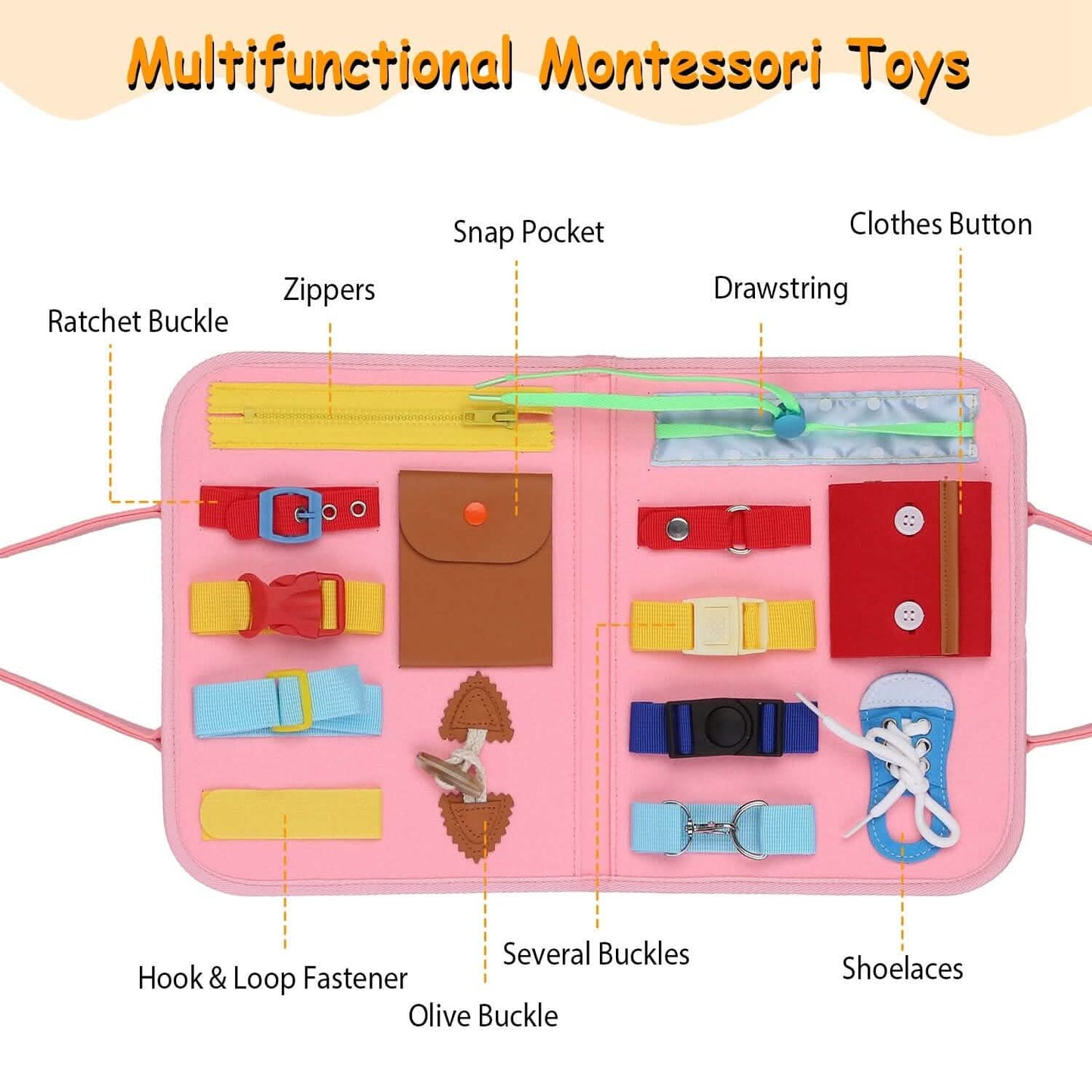 Kids Busy Board Sensory Activity Board Preschool Learning Toys