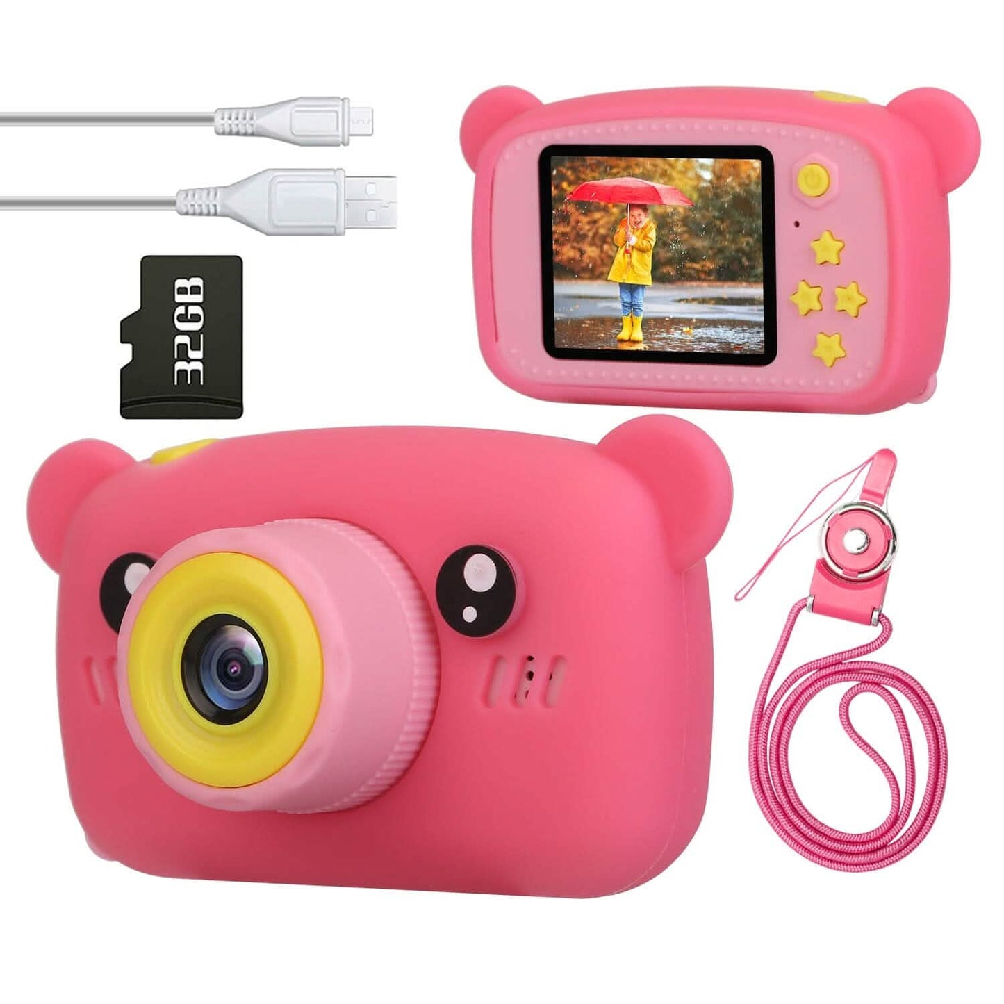 Kids Digital Camera with 2" Screen 4x Digital Zoom