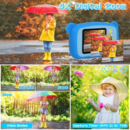 Kids Digital Camera with 2" Screen 4x Digital Zoom
