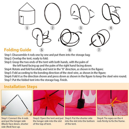Kids Foldable Pop Up Play Tent