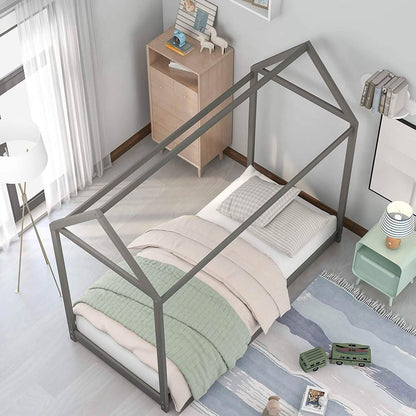 Kids House Bed Frame Twin Floor Bed