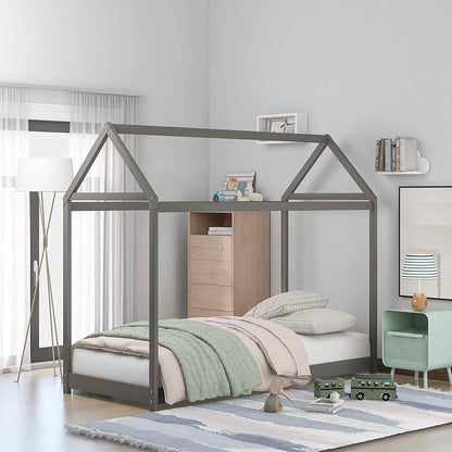 Kids House Bed Frame Twin Floor Bed