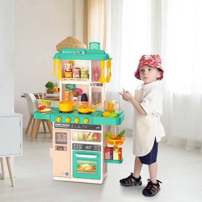 Kids Kitchen Play Set Interactive Pretend Kitchen Toys Cookware