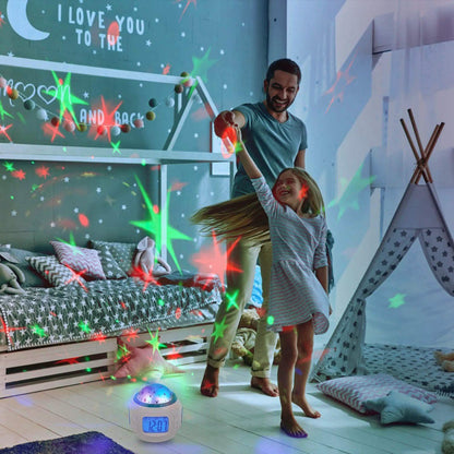 Kids Music Star Sky LED Projection Lamp Digital Alarm Clock