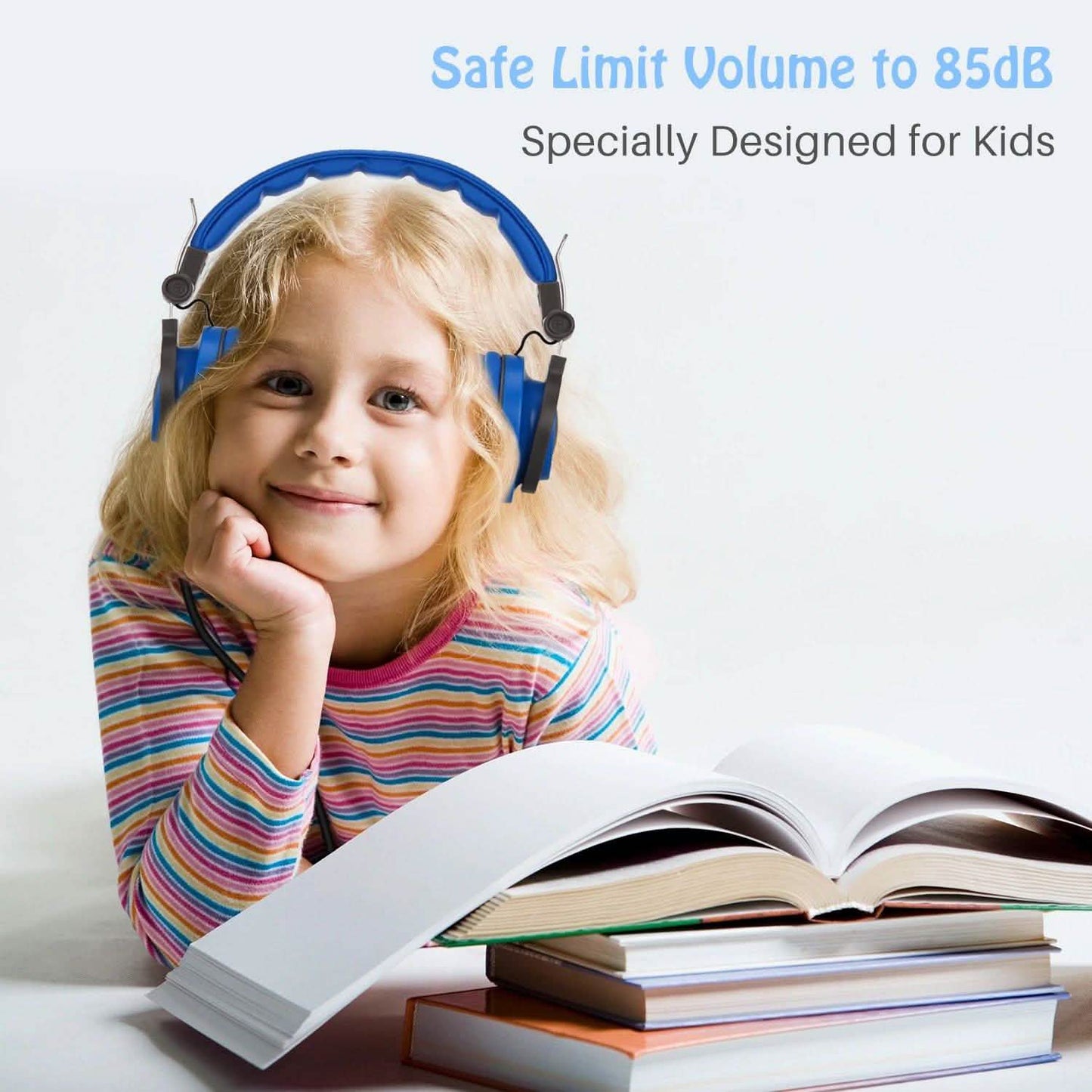 Kids Over Ear Wired Headsets with 85dB Volume Limit
