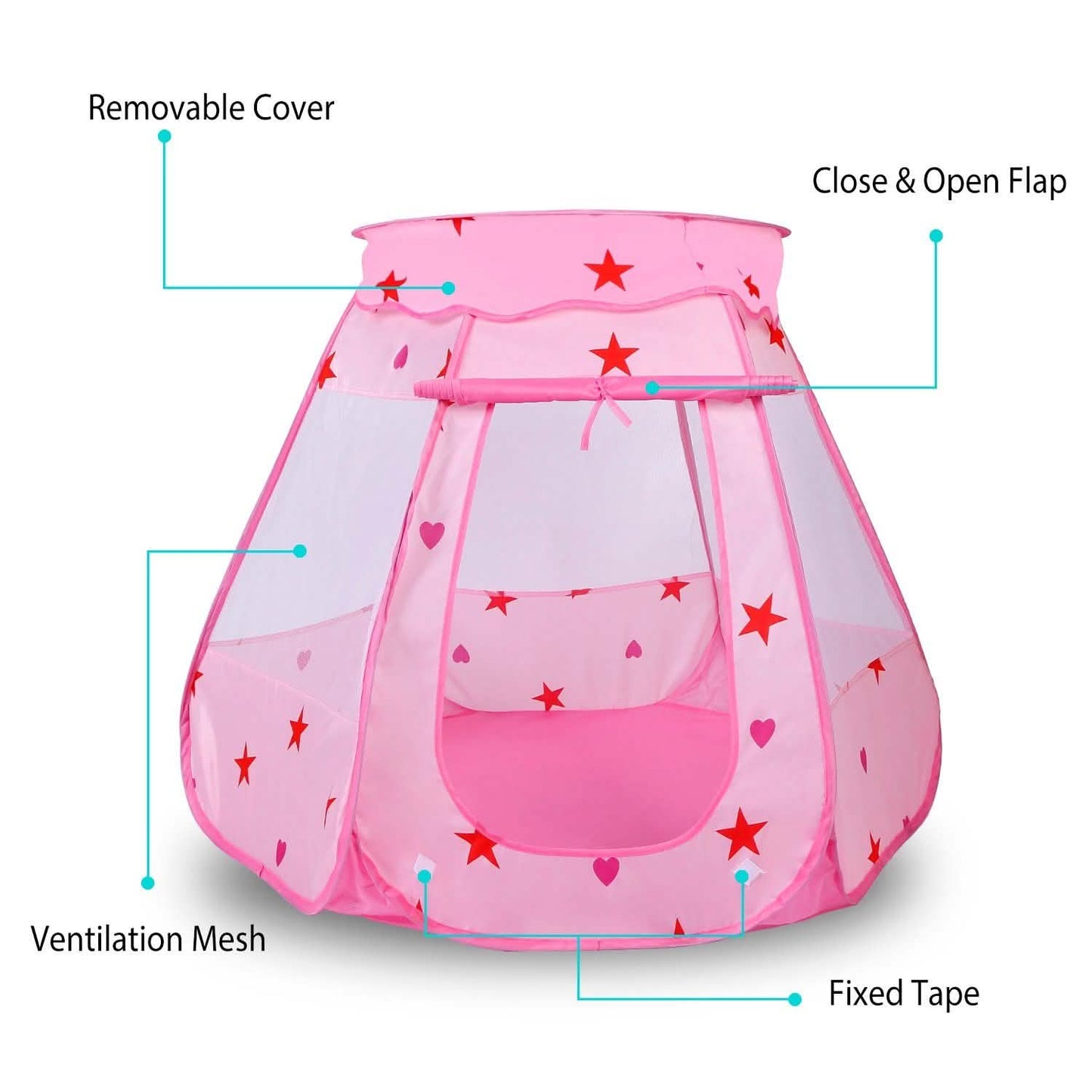 Kids Pop Up Prince Princess Toddler Play Tent