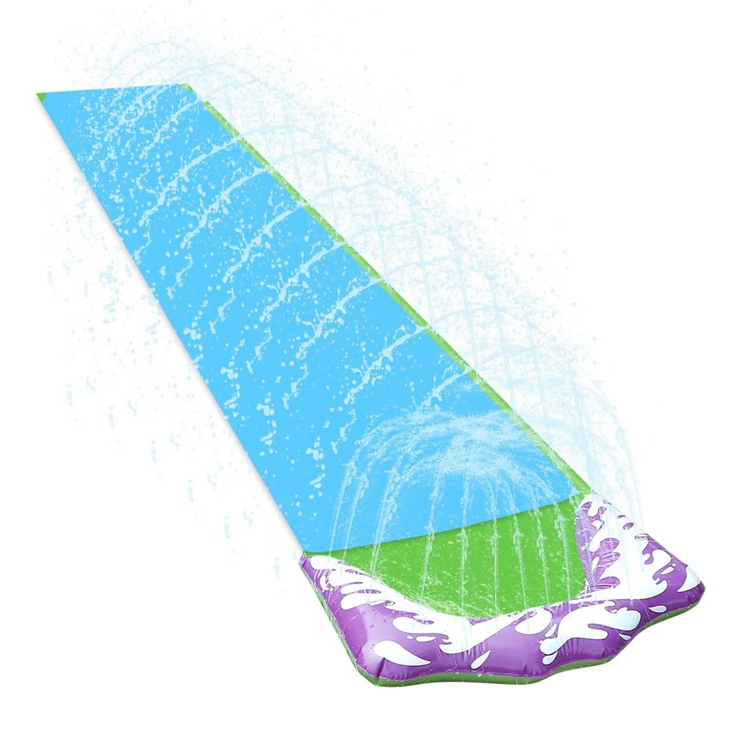 Kids Single Water Slide Lawn Surfing Racing Lane Slip Splash Spray Sprinkler