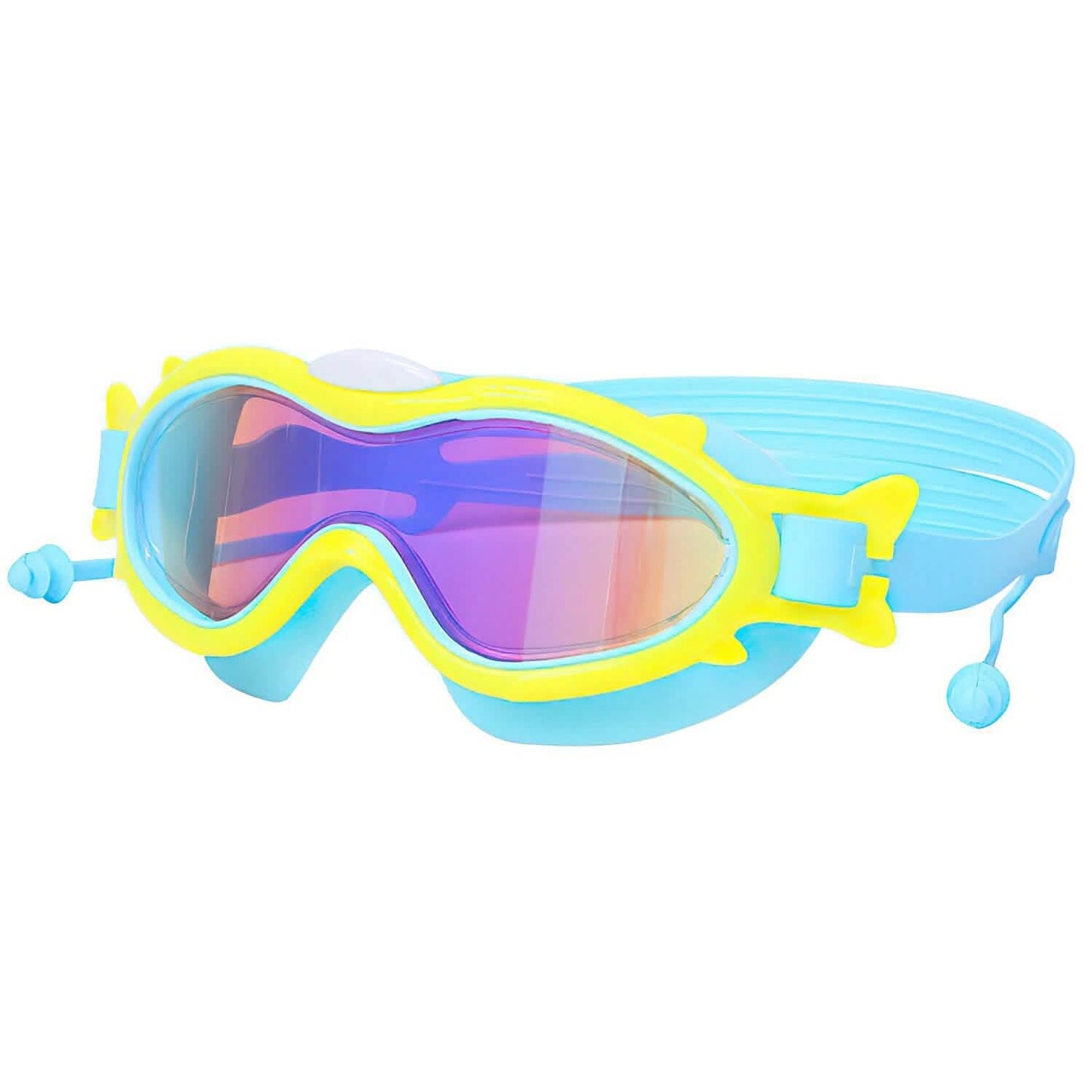 Kids Swim Goggles with Ear Plugs UV Protection Anti-Fog Leak Proof