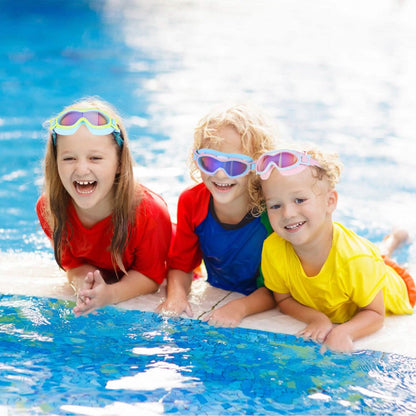 Kids Swim Goggles with Ear Plugs UV Protection Anti-Fog Leak Proof