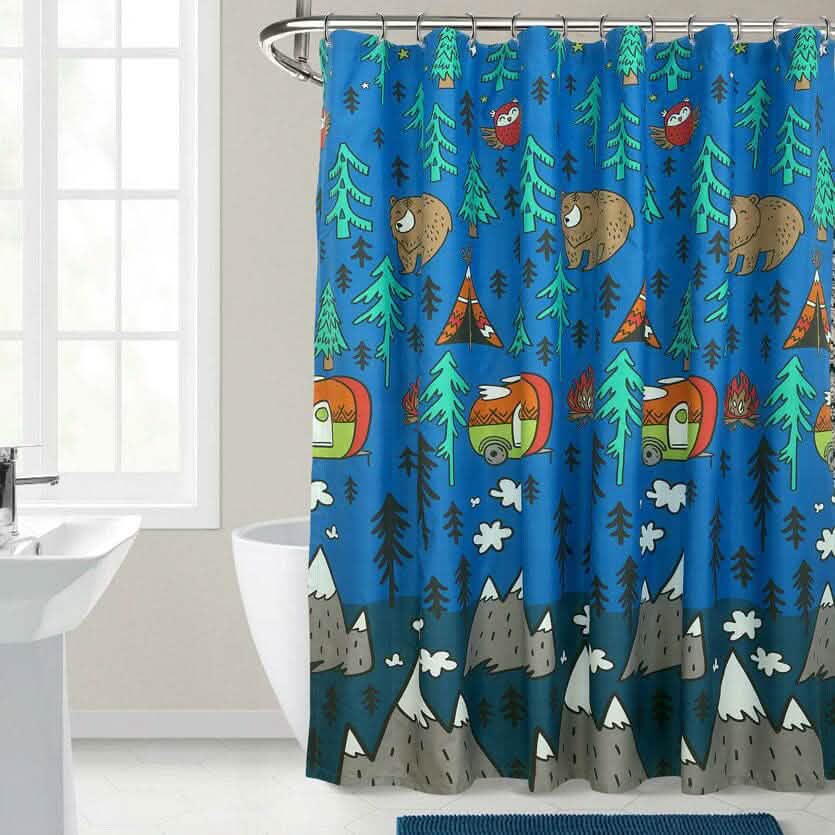 Kidz Mix Camping Explorer Shower Curtain
