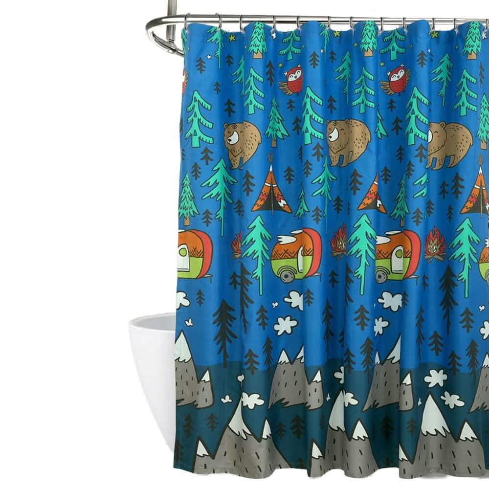 Kidz Mix Camping Explorer Shower Curtain