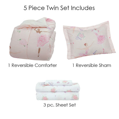 Kidz Mix Dancing Ballerinas Bed in a Bag