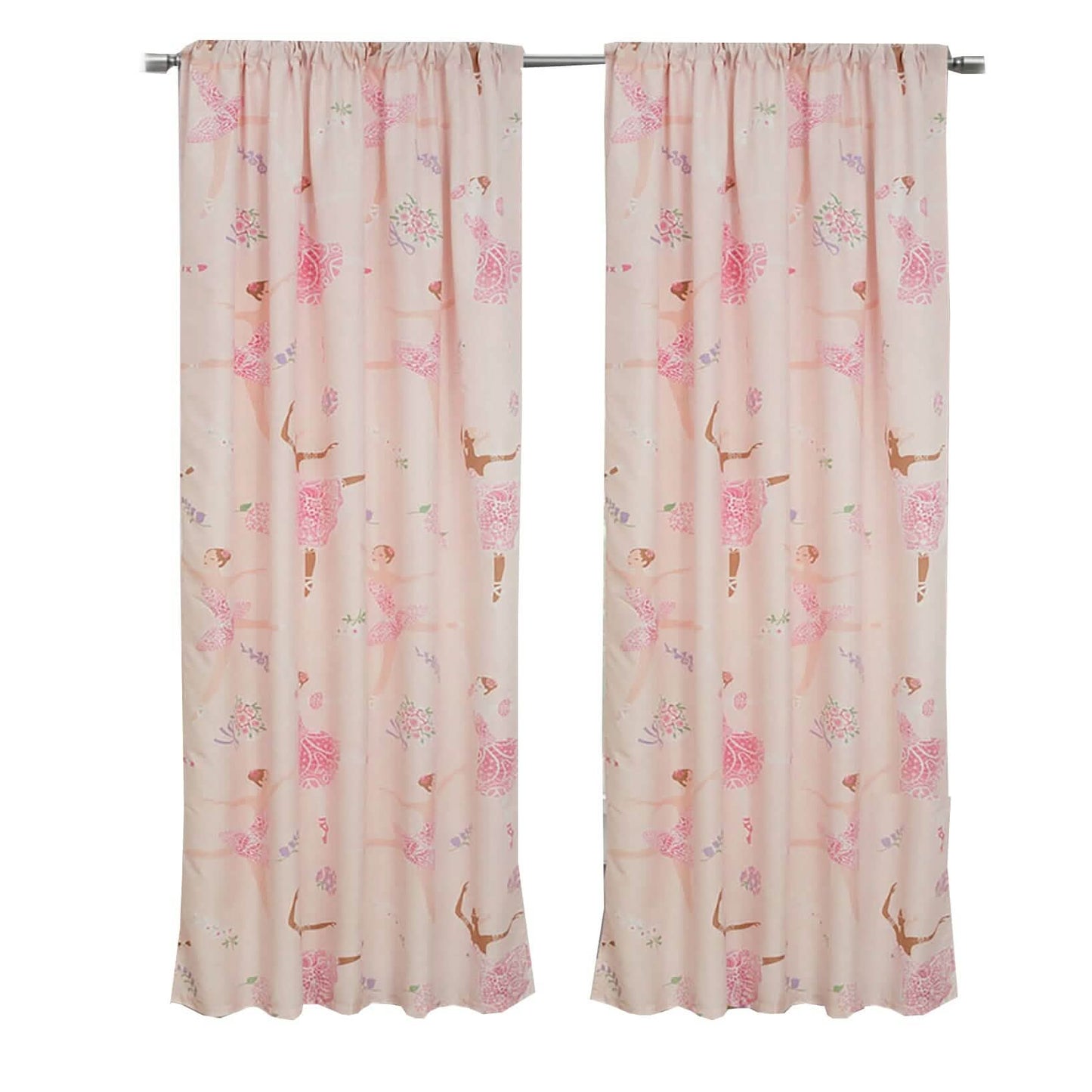 2-Piece Set: Kidz Mix Dancing Ballerinas Window Panel Pair