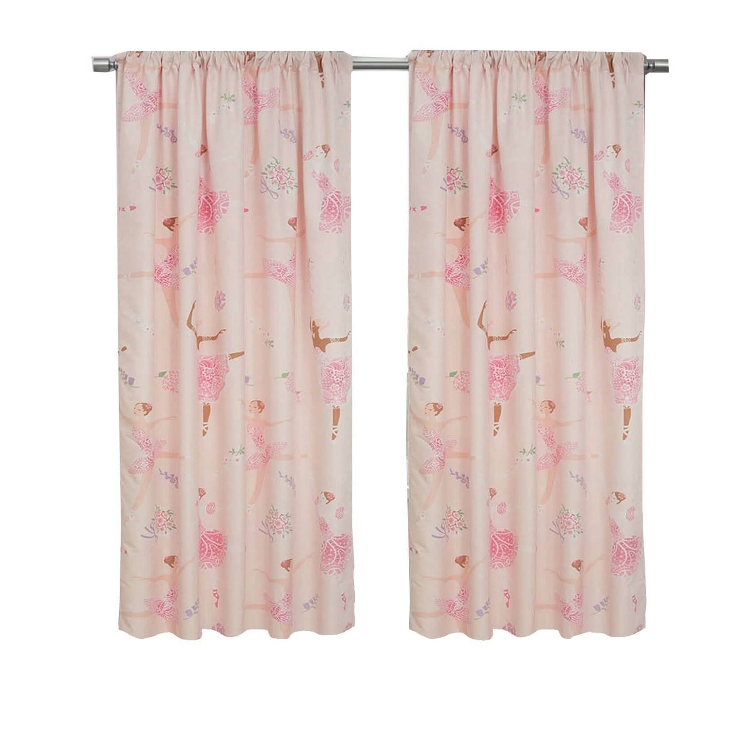 2-Piece Set: Kidz Mix Dancing Ballerinas Window Panel Pair