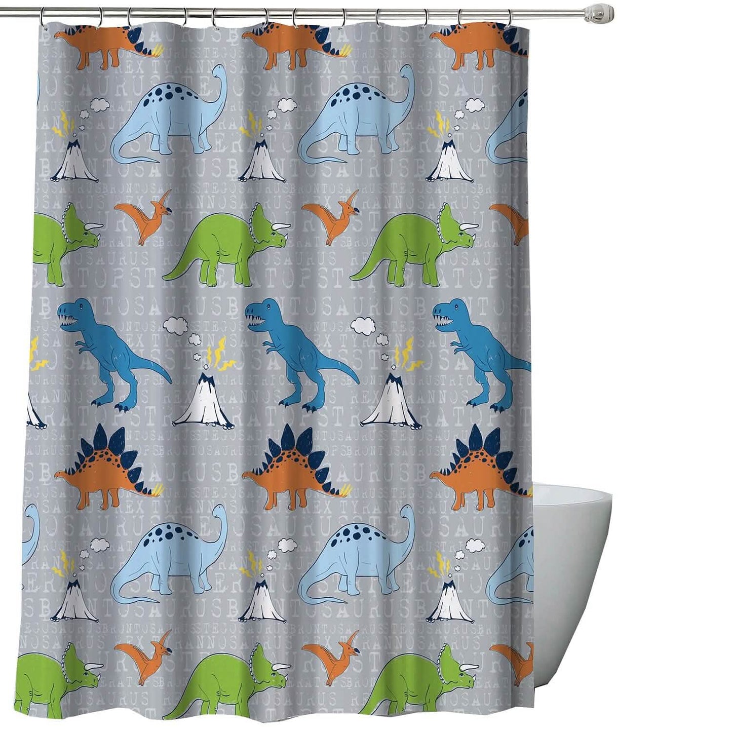 Kidz Mix Dinosaur Walk Shower Curtain