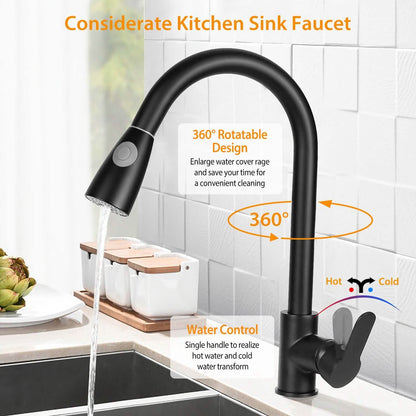 Kitchen Faucet Single Handle with Hot and Cold Control