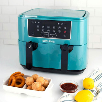 Kitchen HQ 10-in-1 9-Quart Dual Air Fryer with Kebabs (Refurbished)
