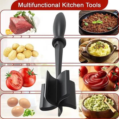 Kitchen Meat Chopper Ground Beef Masher Utensil Heat Resistant Non-Stick
