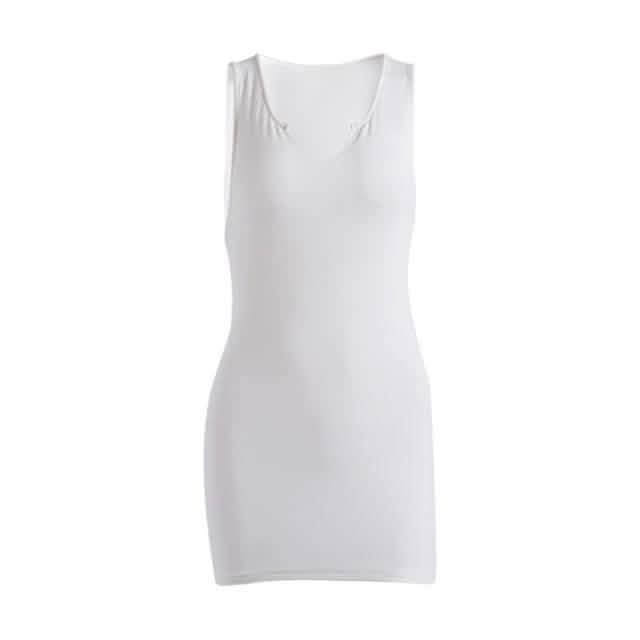 Kliou Cotton Sleeveless V-Neck Ladies Dress