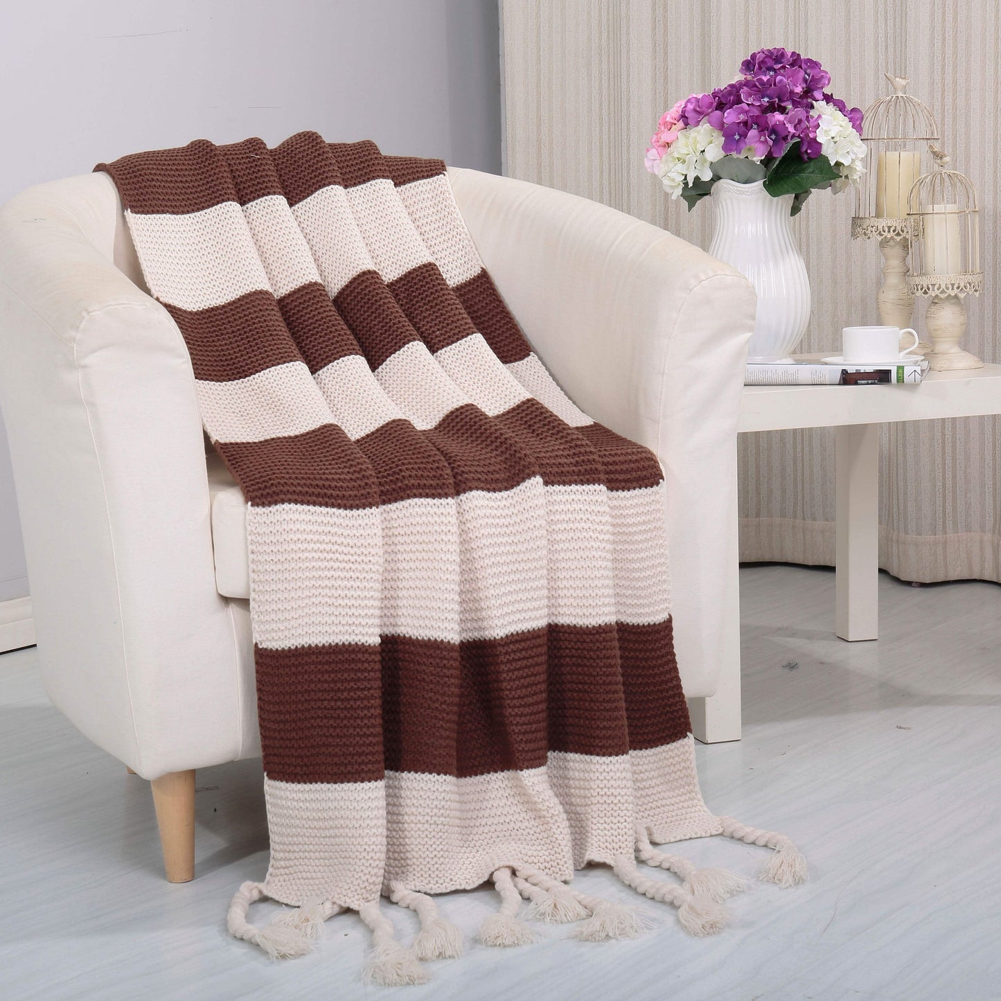 Knitted Throw Couch Cover Sofa Blanket - Assorted Styles