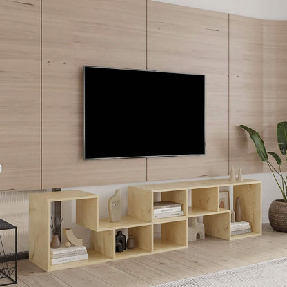 L Shape TV Console Stand Bookcase Storage Rack