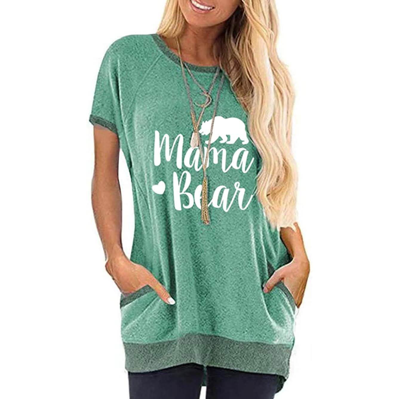 Ladies Long T Shirts Cotton Graphic Lettern Print Summer Tops