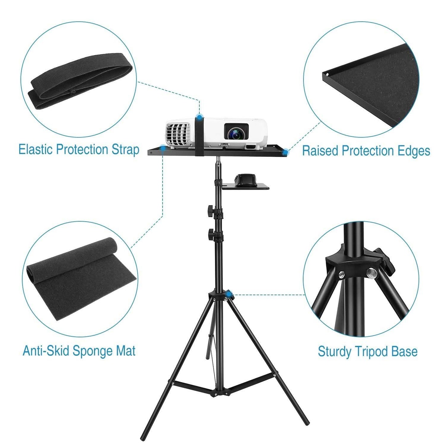 Laptop Projector Tripod Stand Adjustable Height