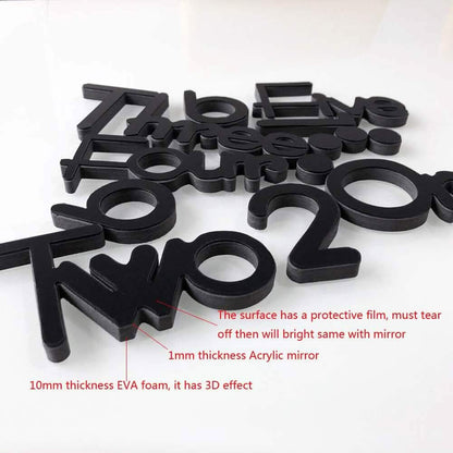 Large 3D Frameless Wall Clock Stickers