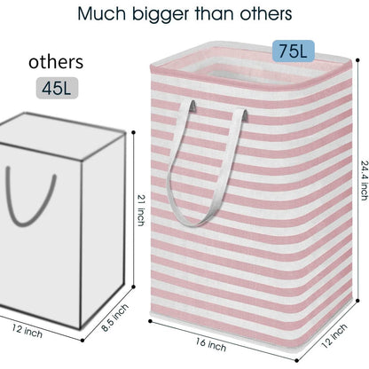 Large Foldable Tall Laundry Basket Storage Basket