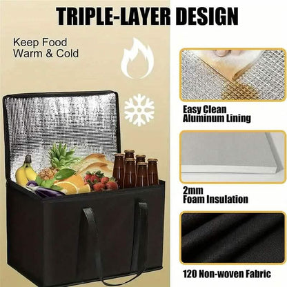 Large Sturdy Zipper Insulated Bag