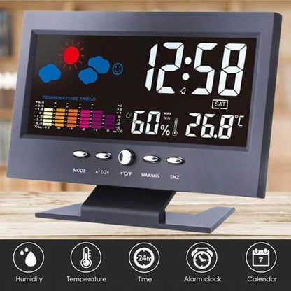 LCD Color Screen Digital Backlight Snooze Alarm Clock