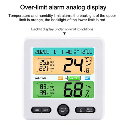 LCD Display Wall-Mounted Desktop Indoor High-Precision Temperature and Humidity Meter